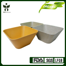 Eco-Friendly 100% polvo de bambú Cuadrado de color multi ensalada Bowl